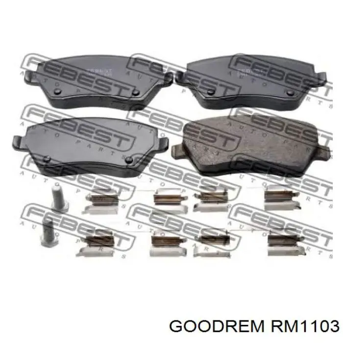 Klocki hamulcowe przednie tarczowe Goodrem RM1103 cena, od 20,31 USD