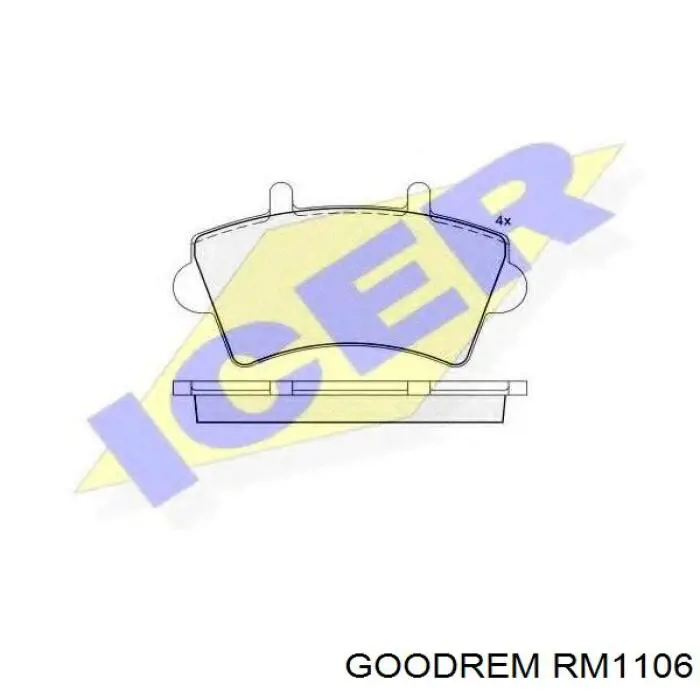 RM1106 Goodrem Klocki hamulcowe przednie tarczowe