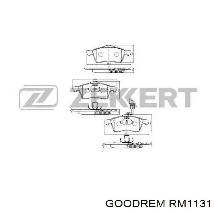 Klocki hamulcowe przednie tarczowe RM1131 Goodrem