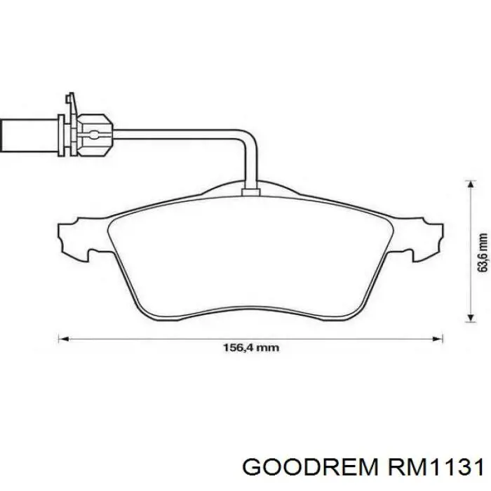 Klocki hamulcowe przednie tarczowe Goodrem RM1131 cena, od 25,45 USD