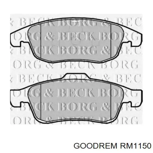 Klocki hamulcowe przednie tarczowe Goodrem RM1150 cena, od 26,86 USD