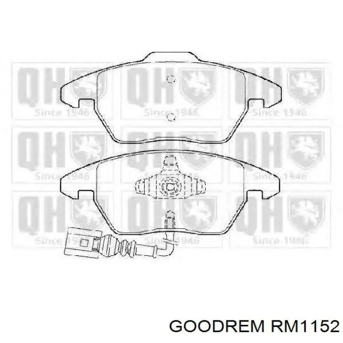 RM1152 Goodrem Klocki hamulcowe przednie tarczowe