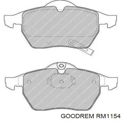 Klocki hamulcowe przednie tarczowe RM1154 Goodrem