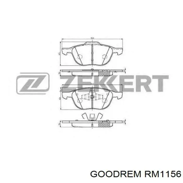 Klocki hamulcowe przednie tarczowe Goodrem RM1156 cena, od 26,59 USD