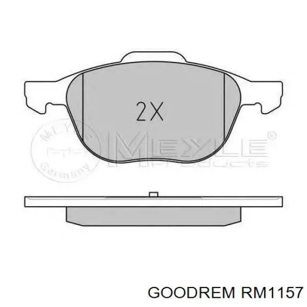 Klocki hamulcowe przednie tarczowe Goodrem RM1157 cena, od 26,21 USD