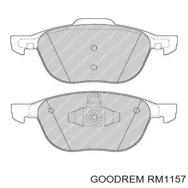 RM1157 Goodrem Klocki hamulcowe przednie tarczowe