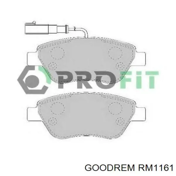 Klocki hamulcowe przednie tarczowe Goodrem RM1161