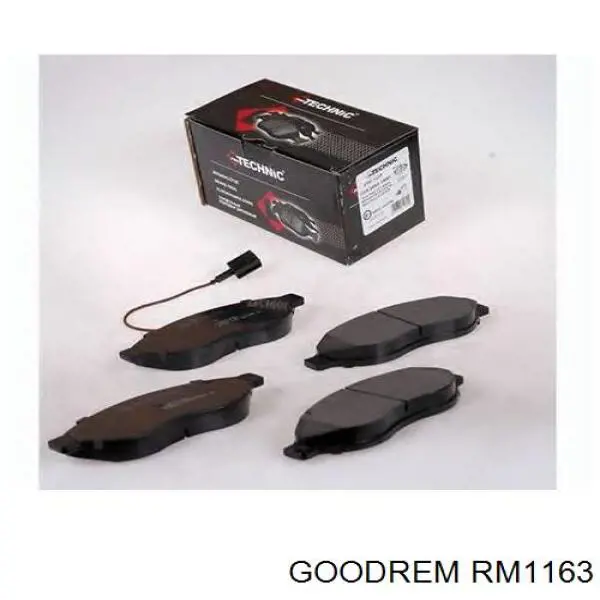 Do koszyka RM1163 Goodrem Klocki hamulcowe przednie tarczowe