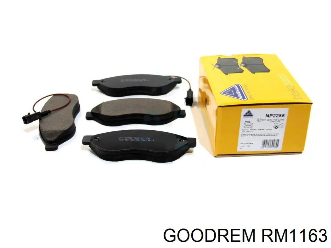 RM1163 Goodrem klocki hamulcowe przednie tarczowe