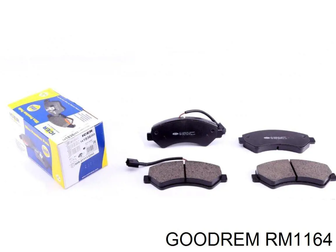 Do koszyka RM1164 Goodrem Klocki hamulcowe przednie tarczowe