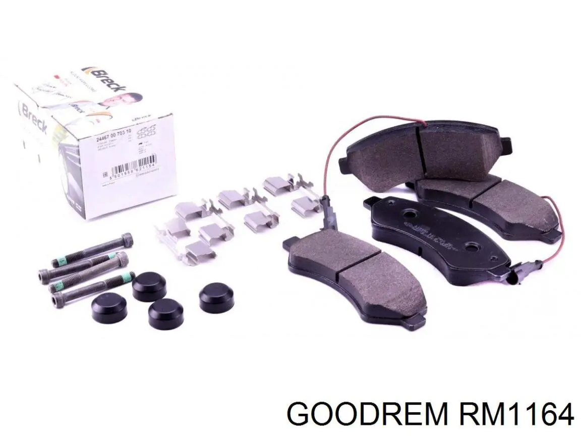 RM1164 Goodrem Klocki hamulcowe przednie tarczowe
