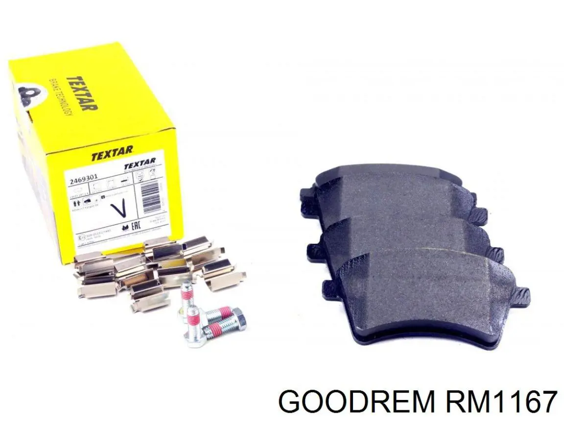 RM1167 Goodrem Klocki hamulcowe przednie tarczowe
