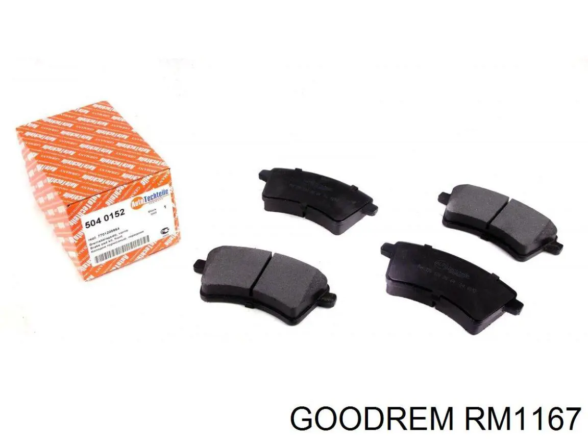 Klocki hamulcowe przednie tarczowe Goodrem RM1167 cena, od 23,54 USD
