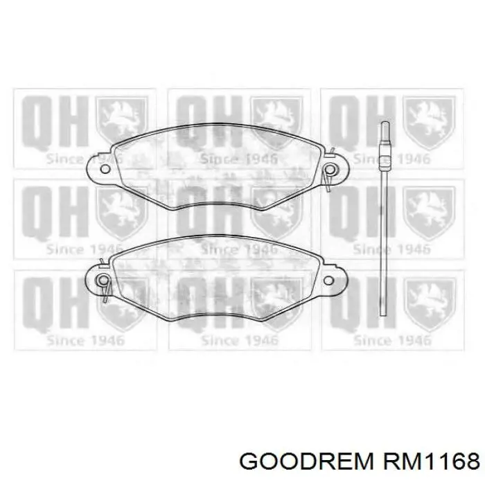 RM1168 Goodrem Klocki hamulcowe przednie tarczowe