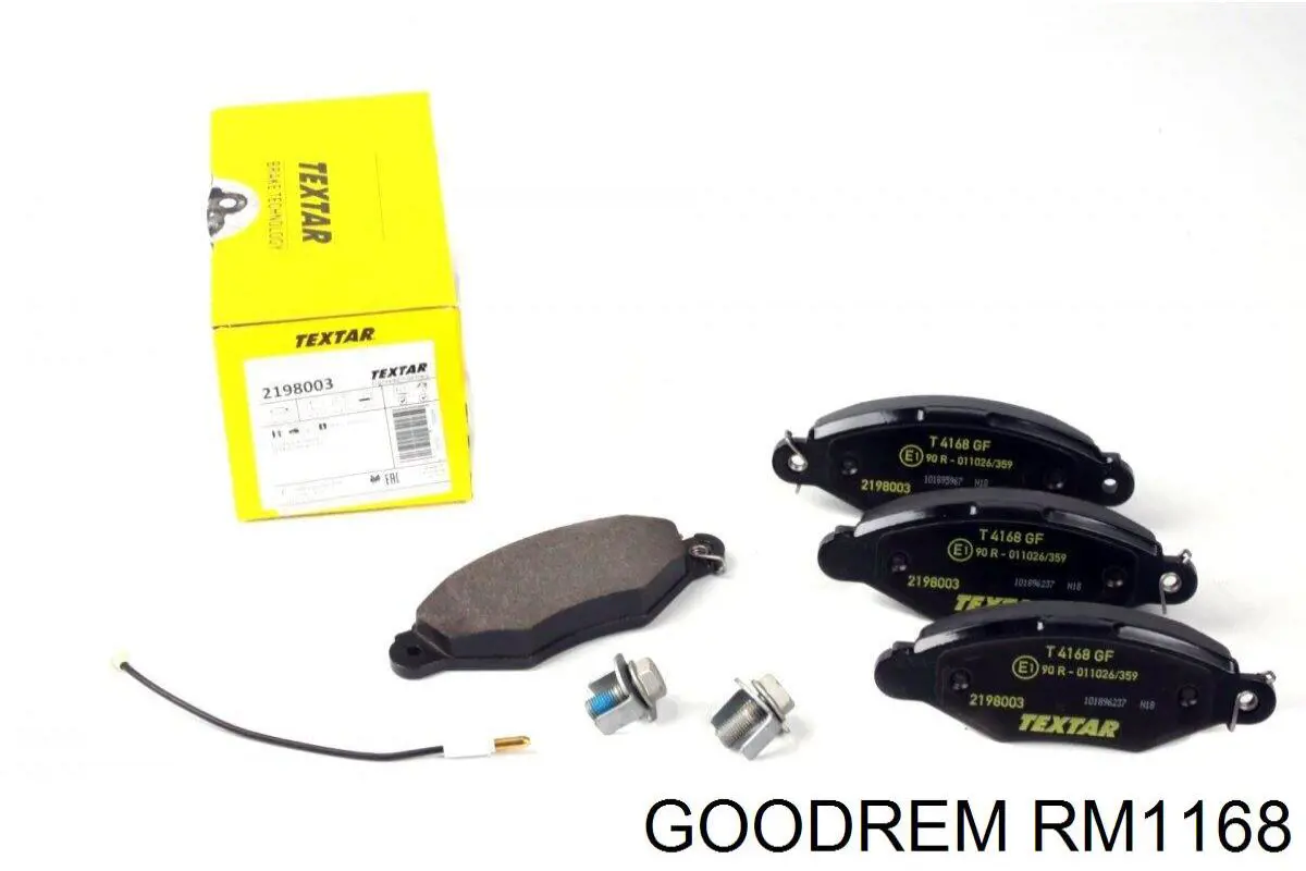 Do koszyka RM1168 Goodrem Klocki hamulcowe przednie tarczowe