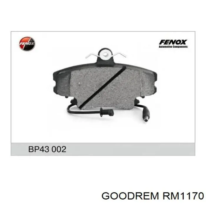 Klocki hamulcowe przednie tarczowe Goodrem RM1170