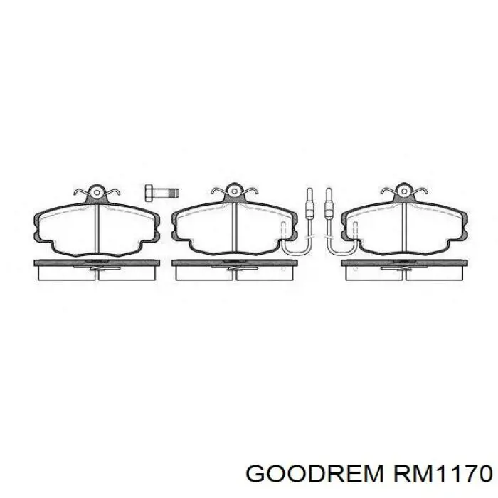 Klocki hamulcowe przednie tarczowe Goodrem RM1170 cena, od 16,22 USD