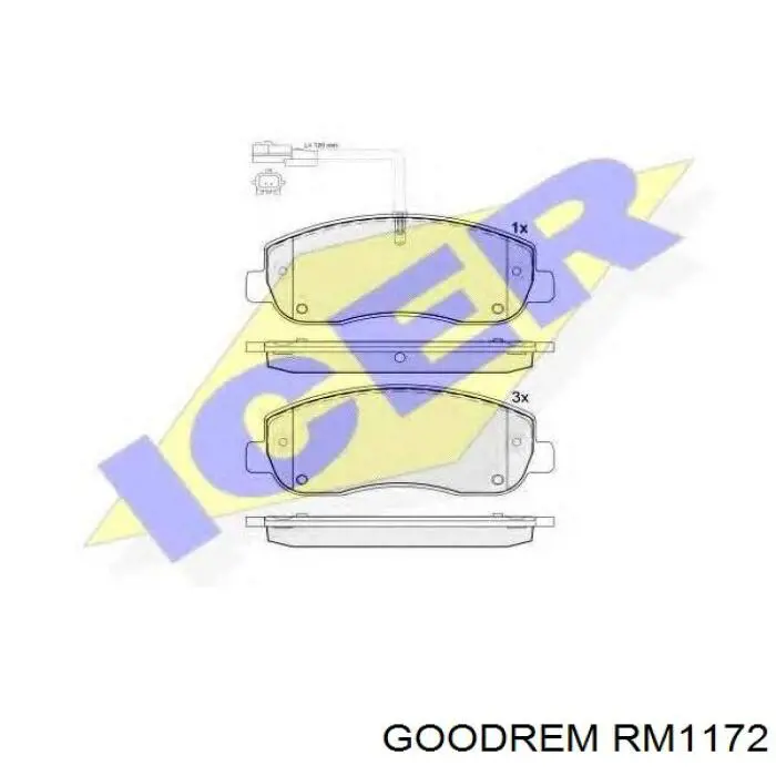 Klocki hamulcowe przednie tarczowe RM1172 Goodrem