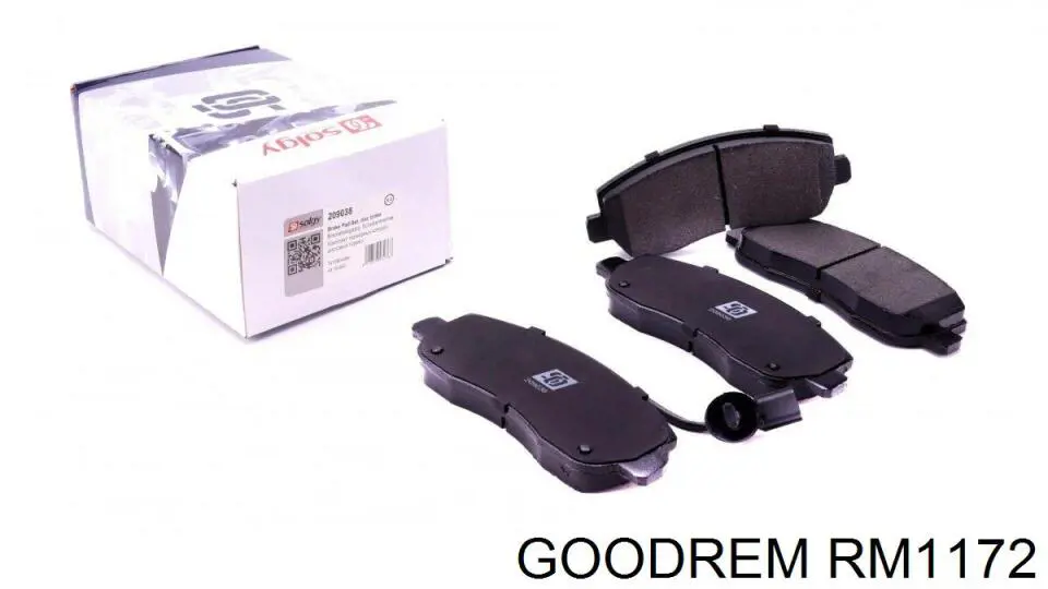 RM1172 Goodrem Klocki hamulcowe przednie tarczowe