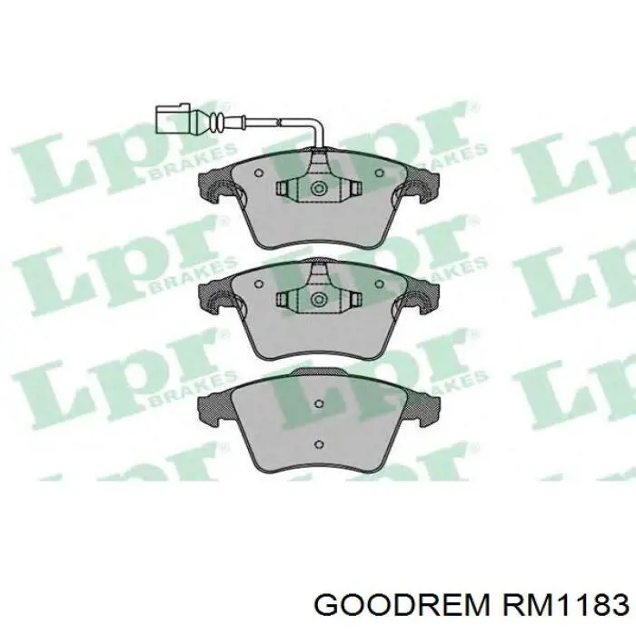 RM1183 Goodrem Klocki hamulcowe przednie tarczowe