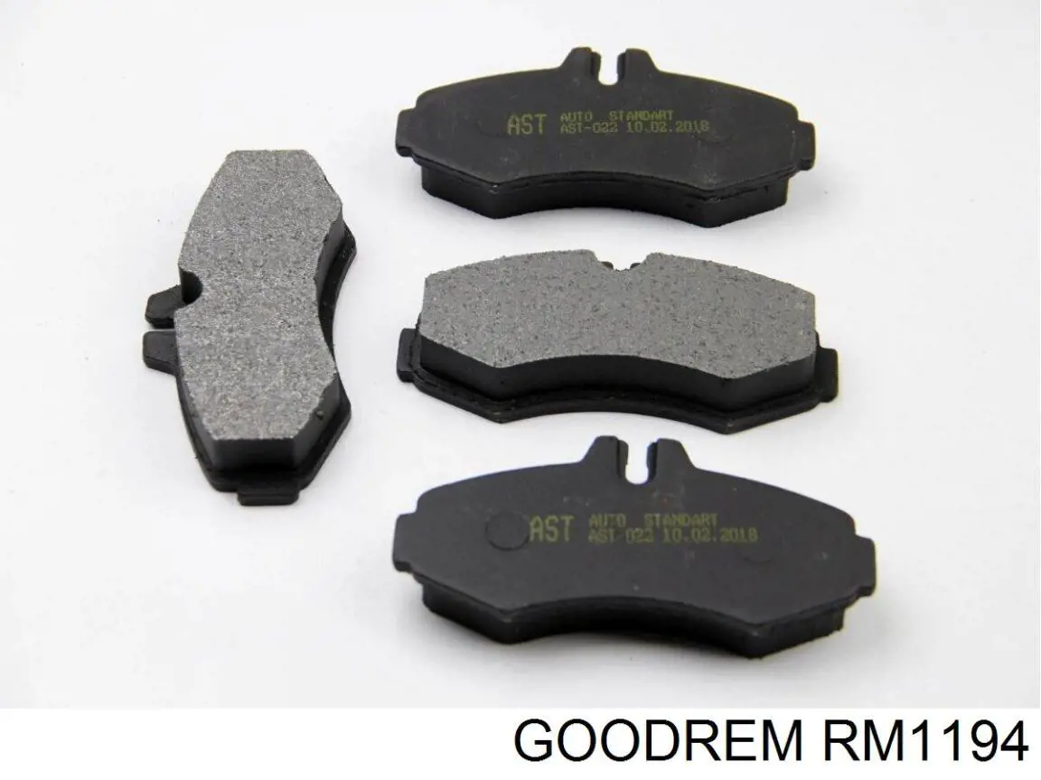 RM1194 Goodrem Klocki hamulcowe przednie tarczowe