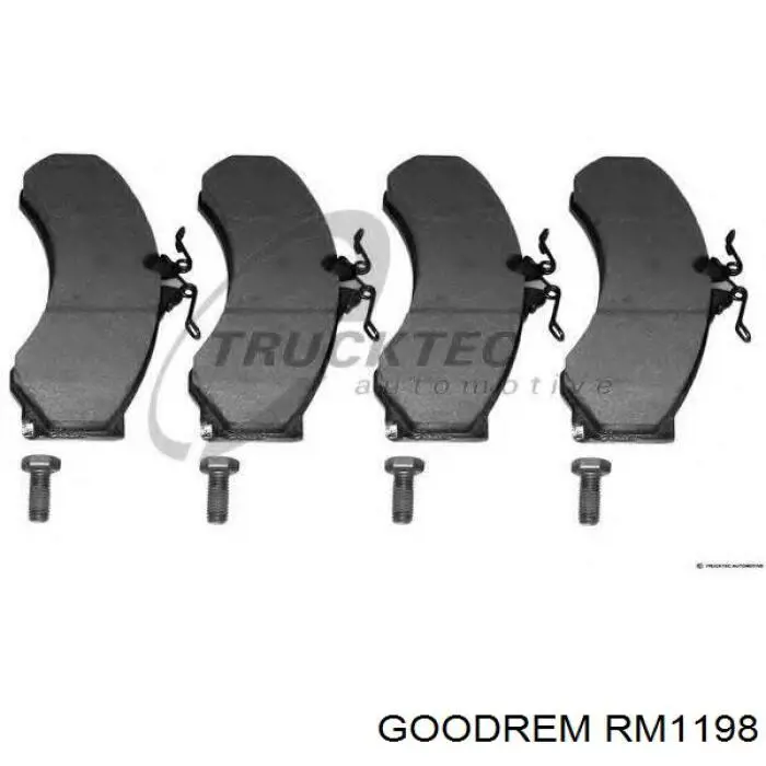 RM1198 Goodrem Klocki hamulcowe przednie tarczowe