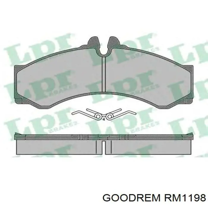 Klocki hamulcowe przednie tarczowe RM1198 Goodrem