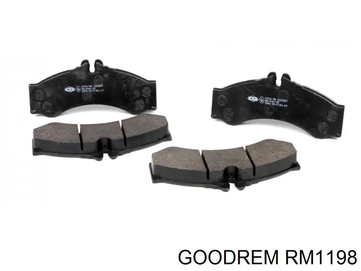 Klocki hamulcowe przednie tarczowe Goodrem RM1198 cena, od 24,51 USD
