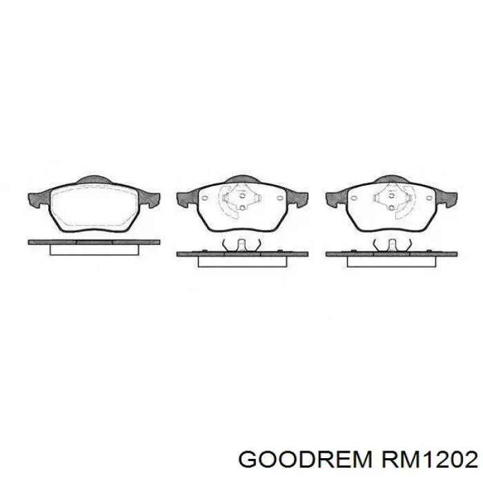 RM1202 Goodrem Klocki hamulcowe przednie tarczowe