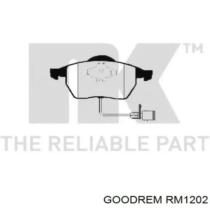 Klocki hamulcowe przednie tarczowe Goodrem RM1202