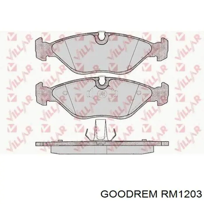 Klocki hamulcowe przednie tarczowe Goodrem RM1203 cena, od 22,48 USD