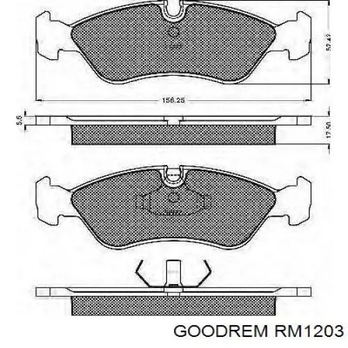 Klocki hamulcowe przednie tarczowe RM1203 Goodrem