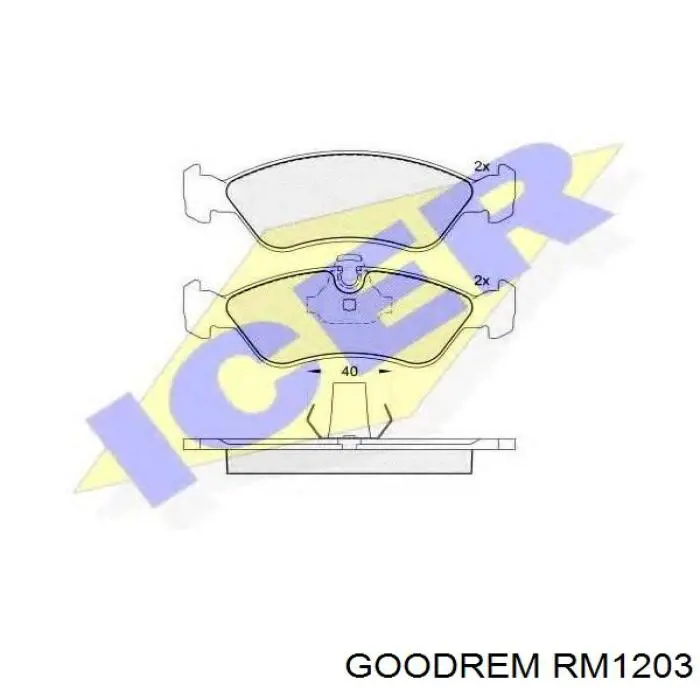 Klocki hamulcowe przednie tarczowe RM1203 Goodrem