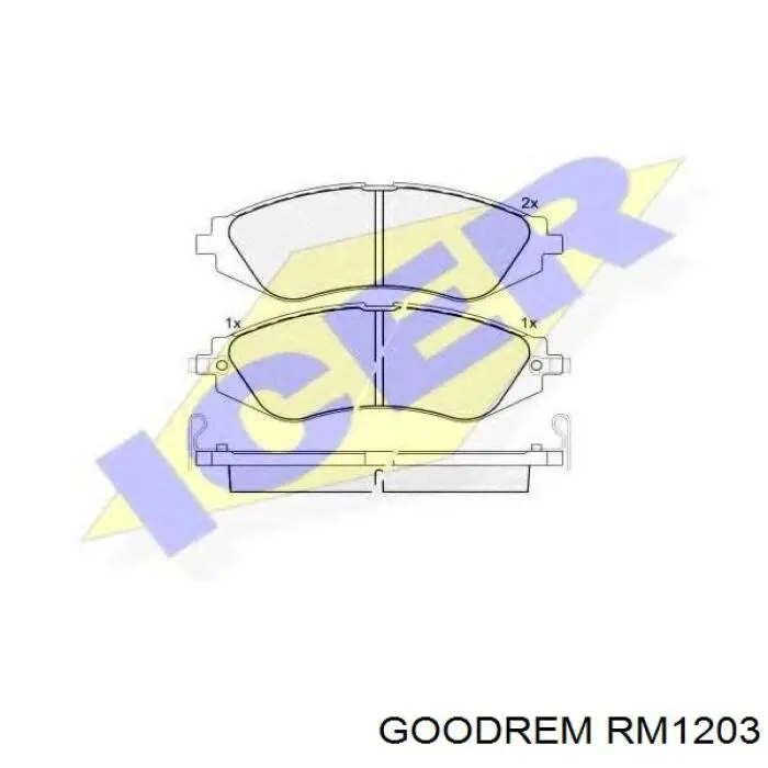 Klocki hamulcowe przednie tarczowe Goodrem RM1203