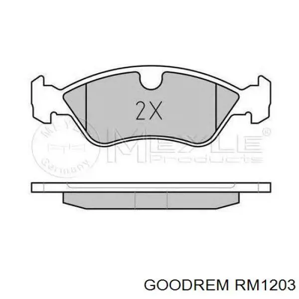 RM1203 Goodrem klocki hamulcowe przednie tarczowe