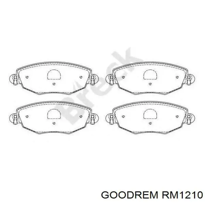 Klocki hamulcowe przednie tarczowe RM1210 Goodrem