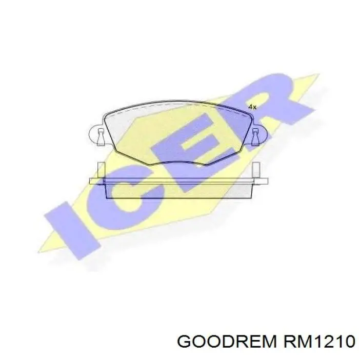 RM1210 Goodrem Klocki hamulcowe przednie tarczowe