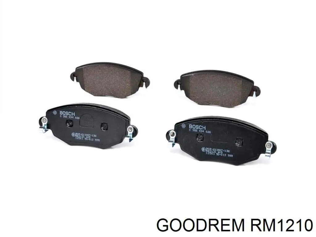 Do koszyka RM1210 Goodrem Klocki hamulcowe przednie tarczowe