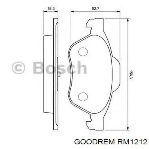 Klocki hamulcowe przednie tarczowe RM1212 Goodrem