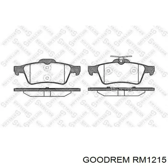 RM1215 Goodrem Okładziny (klocki) do hamulców tarczowych tylne