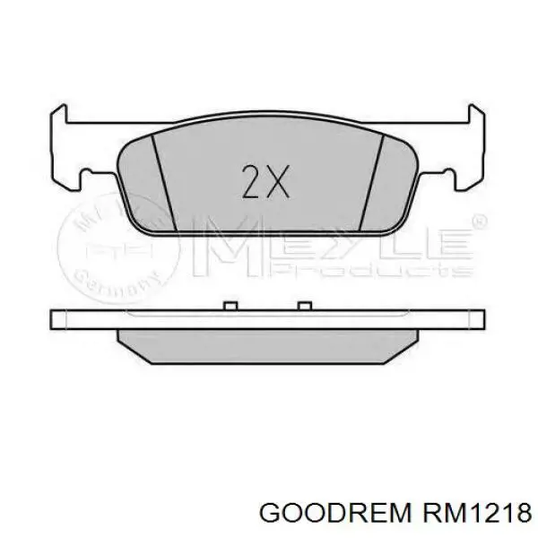 Klocki hamulcowe przednie tarczowe Goodrem RM1218