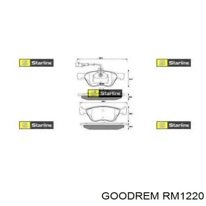 Klocki hamulcowe przednie tarczowe Goodrem RM1220 cena, od 27,17 USD