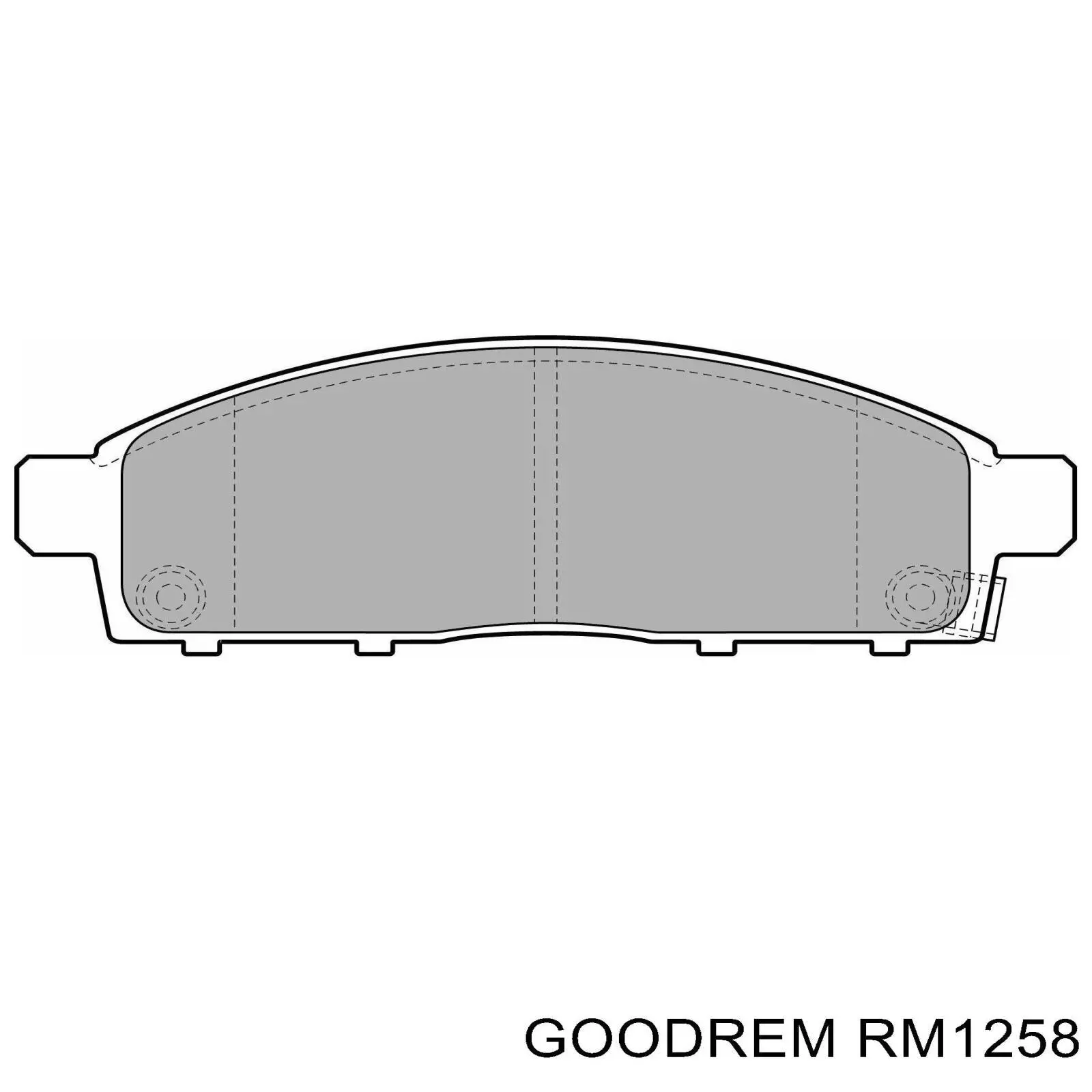 Do koszyka RM1258 Goodrem Klocki hamulcowe przednie tarczowe