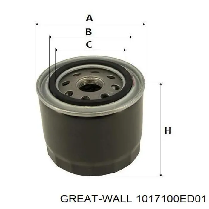 Filtr oleju Great Wall 1017100ED01 cena, od 8,70 USD