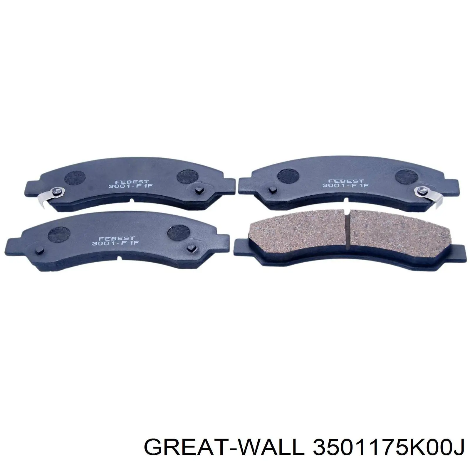 3501175K00J Great Wall Klocki hamulcowe przednie tarczowe