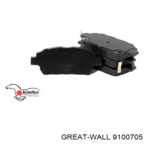 Klocki hamulcowe przednie tarczowe Great Wall 9100705 cena, od 16,83 USD