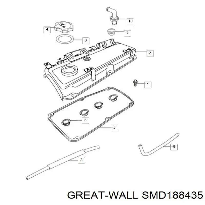 SMD188435 Great Wall Uszczelka pokrywy zaworowej silnika