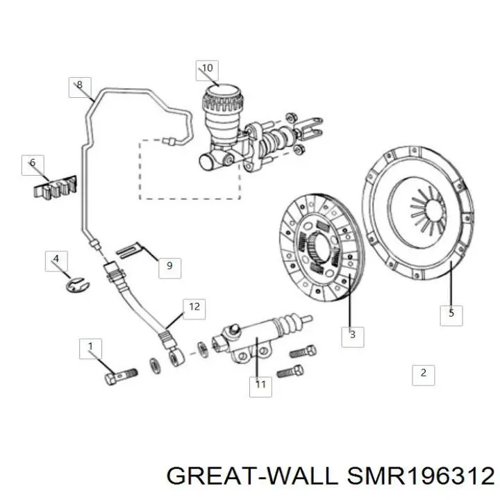 Tarcza sprzęgła Great Wall SMR196312 cena, od 49,63 USD