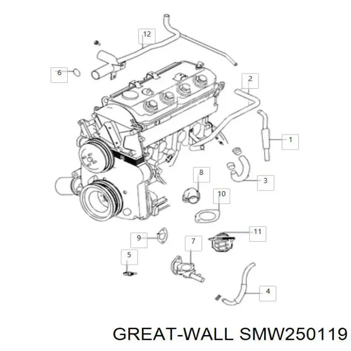 Czujnik temperatury płynu chłodzącego do Great Wall Hover  CC646