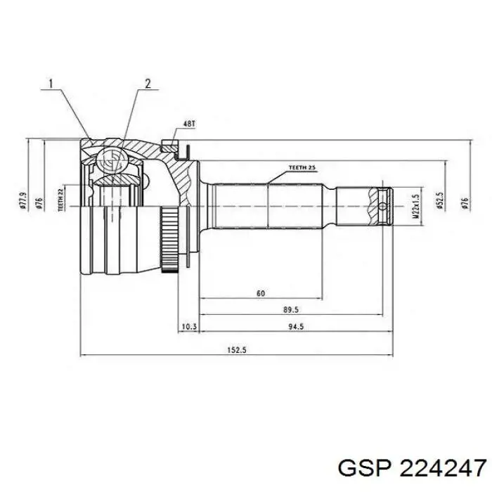 Półoś napędowa przednia prawa Hyundai/Kia 495011R505 cena, od 196,62 USD